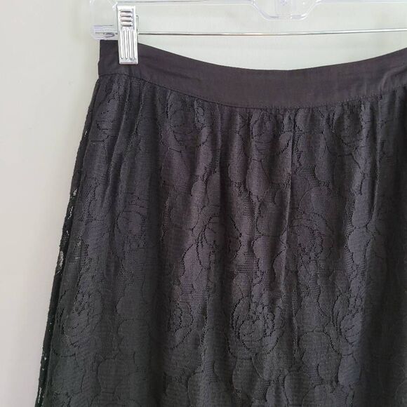Vintage Y2K forever 21‎ XS maxi length full lace black skirt romantic whimsigoth - Picture 3 of 9